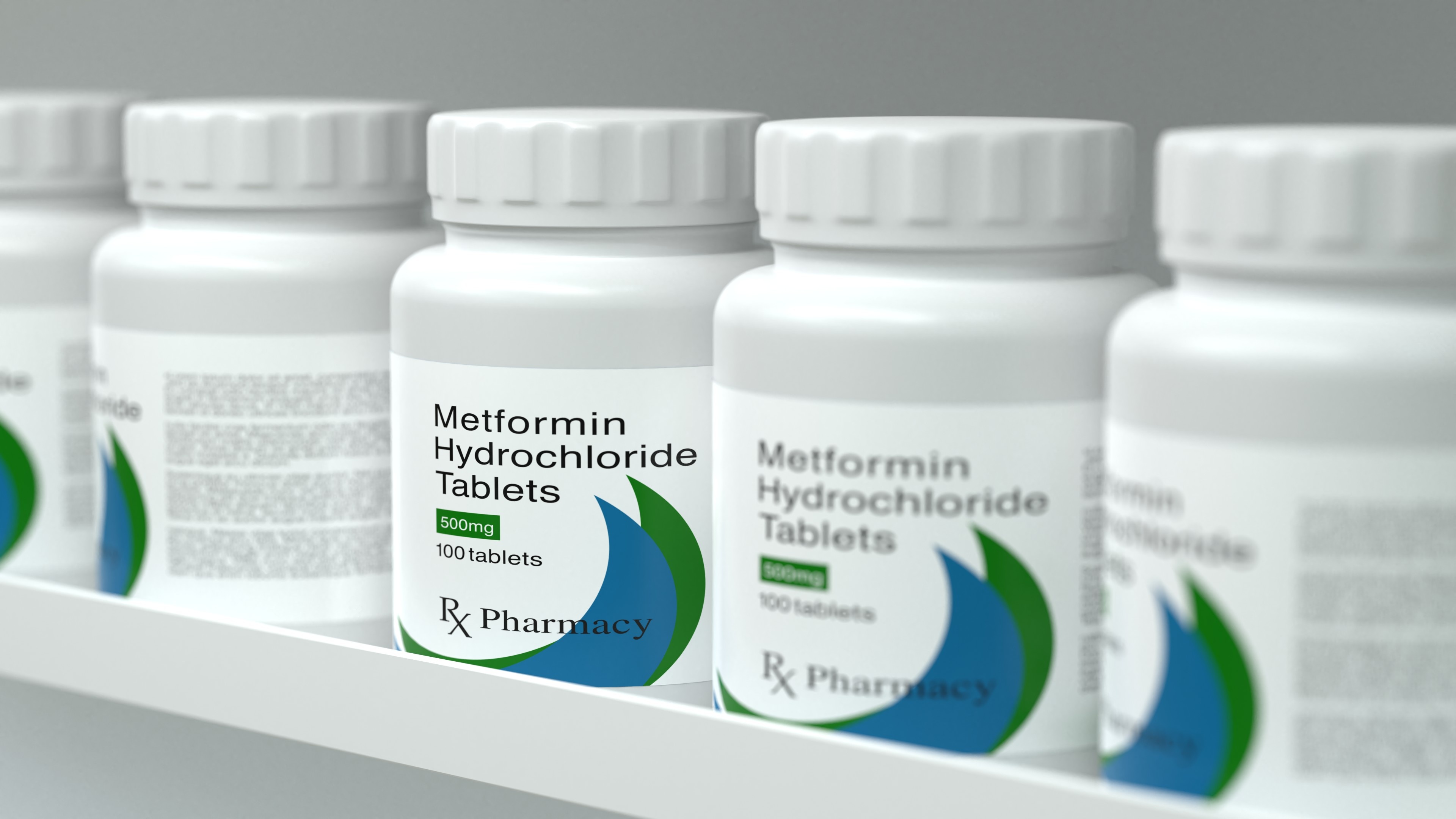 Labelled pharmaceutical tablet bottles