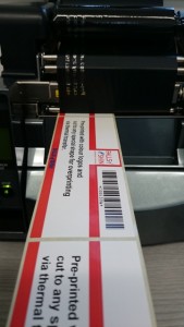 Pre-printed labels